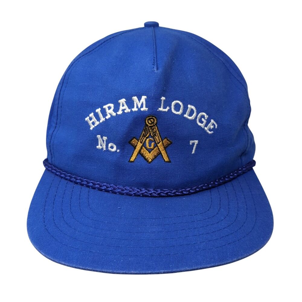 Hiram Lodge No. 7 Snapback Rope Hat Blue OSFA Embroidered Sportsman